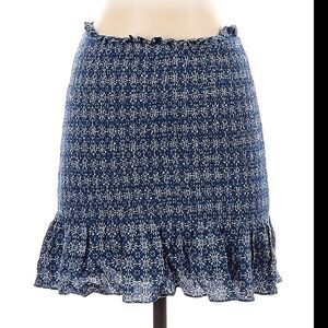 Pookie & Sebastian Multicolored Smocked Mini Skirt w/Ruffle (Size: Medium)